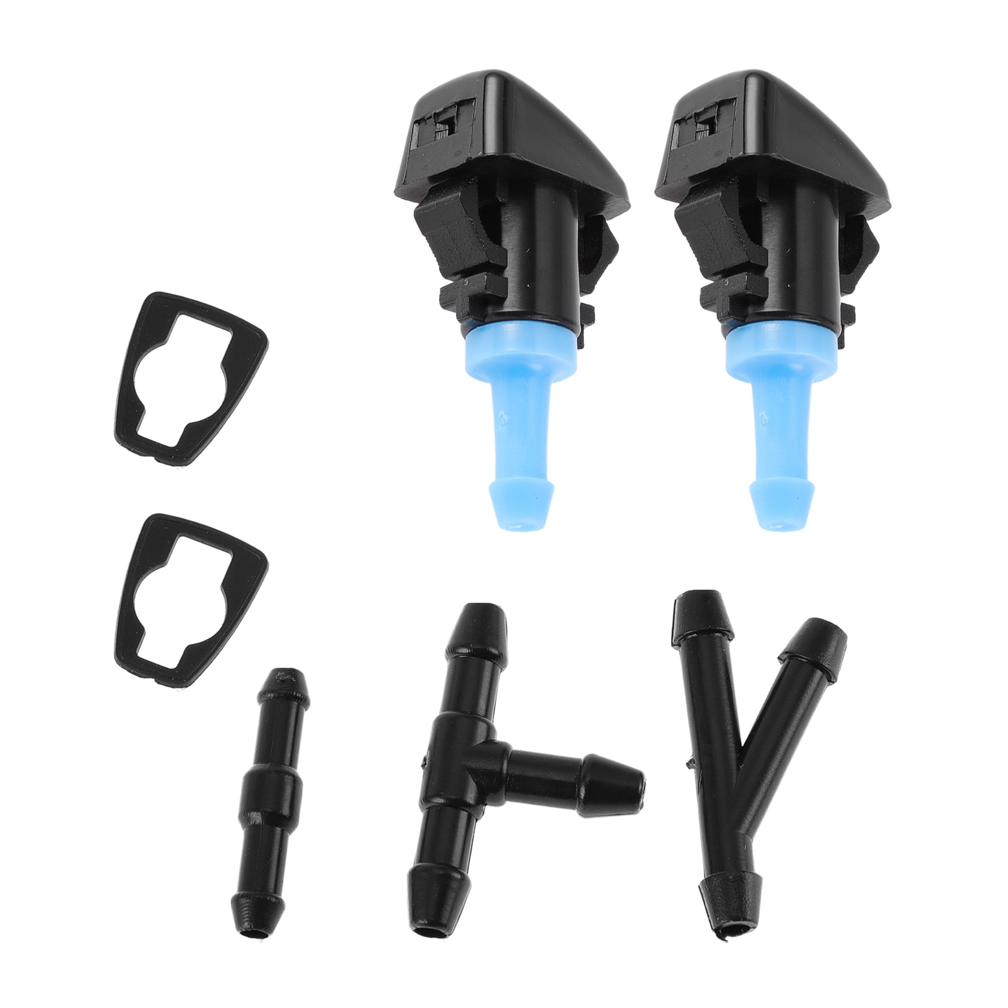 Unique Bargains Windshield Washer Nozzle for Jeep Compass 2007 - 2010 Black Blue
