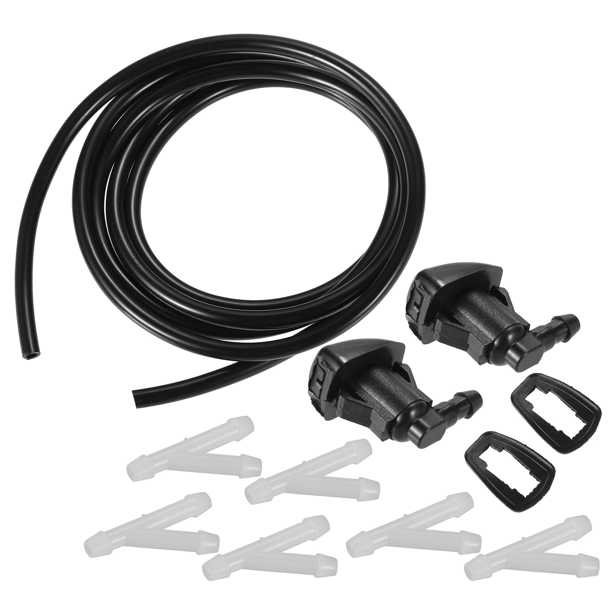 Unique Bargains Windshield Washer Nozzle for Toyota Sienna Black Front with Hose