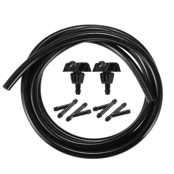Unique Bargains Windshield Wiper Washer Nozzle Spray Jet Fit for Nissan Note Plastic Rubber Black 1 Set