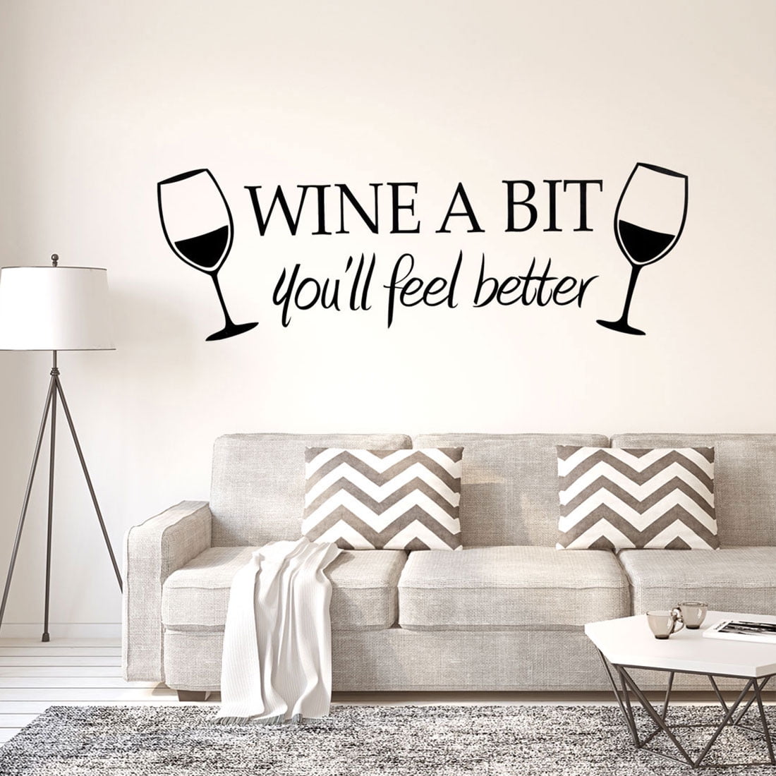 Unique Bargains Wine a Bit Paper Removable PVC Wall Sticker DIY Art