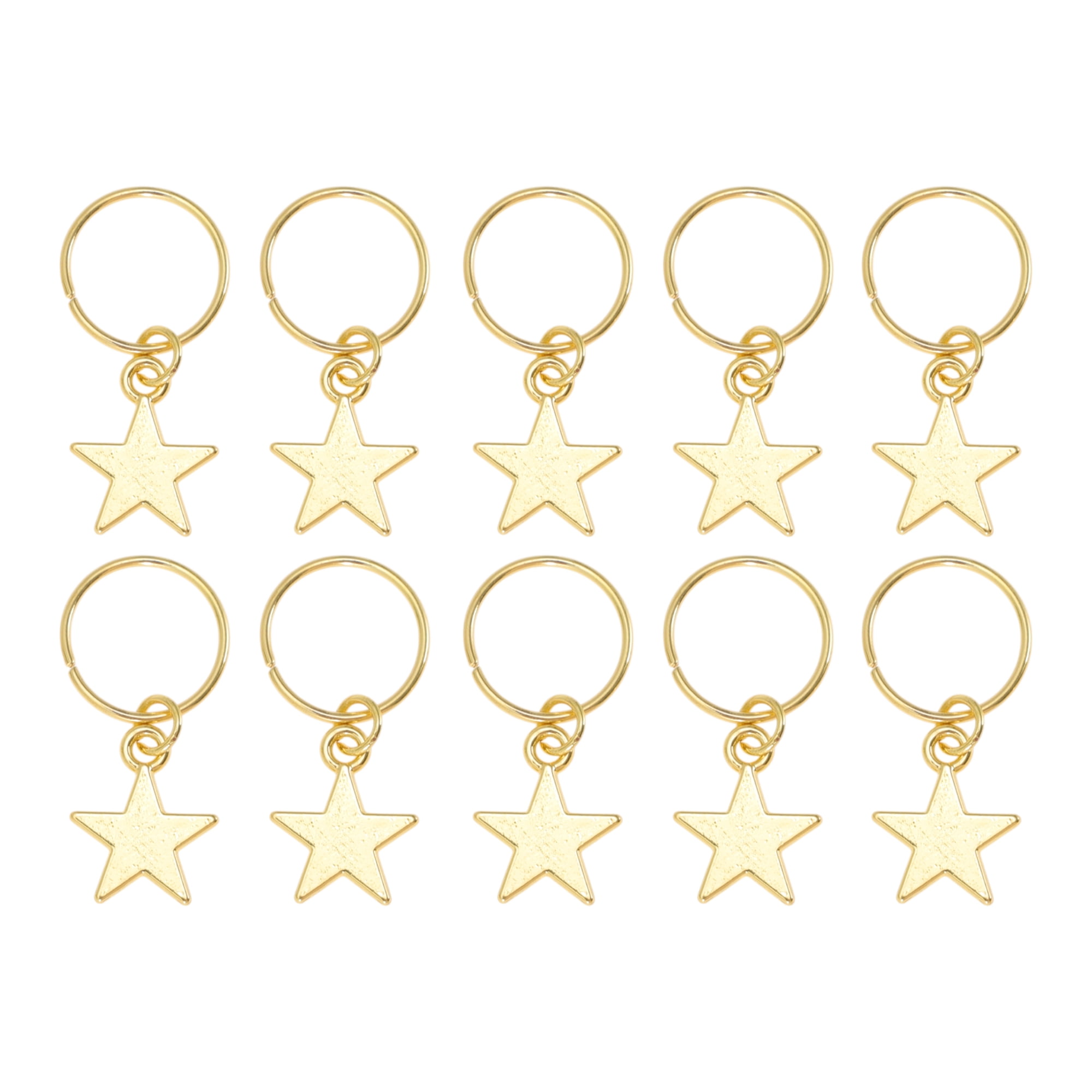 Unique Bargains Wings Hair Ring Pendants 10 Pcs [Stars]