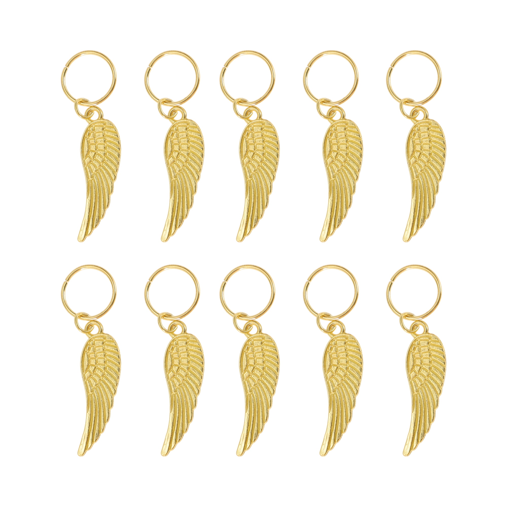 Unique Bargains Wings Hair Ring Pendants 10 Pcs [Wings]
