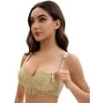 thumbnail image 1 of Unique Bargains Wirefree Maternity Bralette Nursing Bra B 36 Yellow, 1 of 6