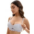 thumbnail image 1 of Unique Bargains Wirefree Maternity Bralette Nursing Bra D 38 Grey, 1 of 6