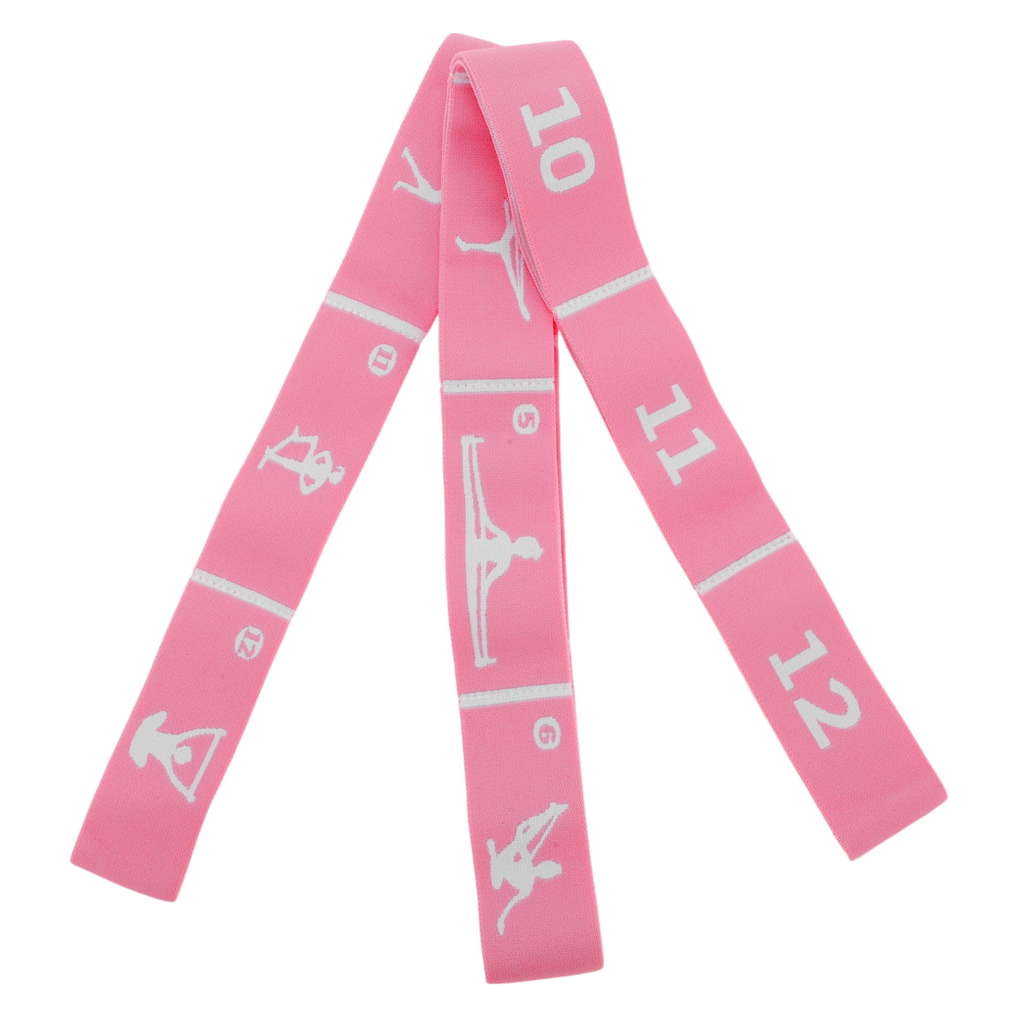 Unique Bargains Women 12 Grids Yoga Stretch Bands for Gym Stretching Exercise Pink