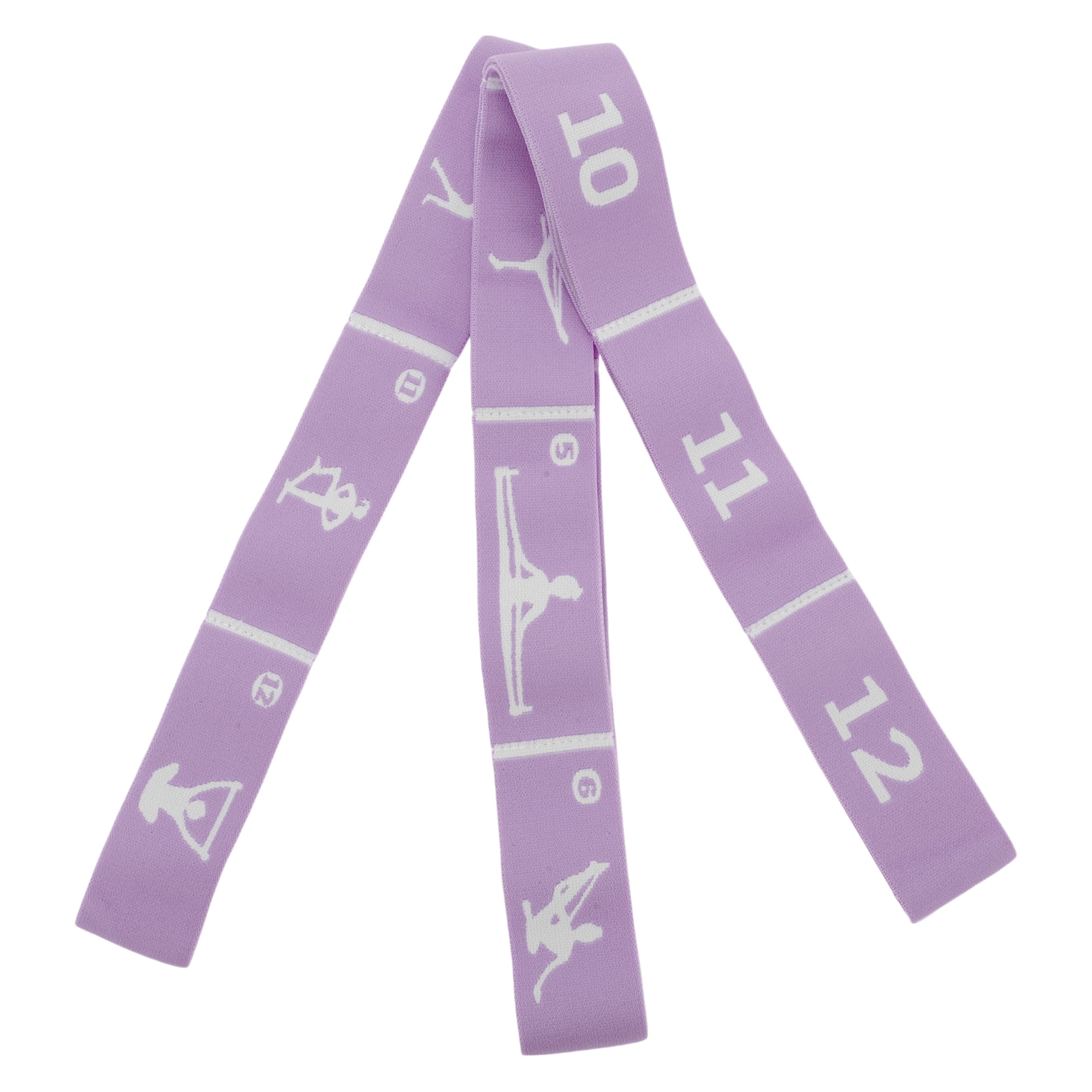 Unique Bargains Women 12 Grids Yoga Stretch Bands for Gym Stretching Exercise Purple