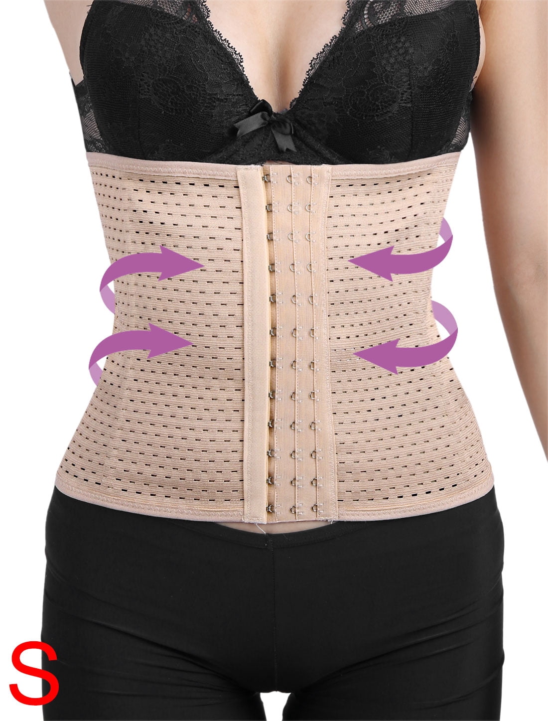 Unique Bargains Women Body Shaper Waist Cincher Underbust Corset Shapewear S