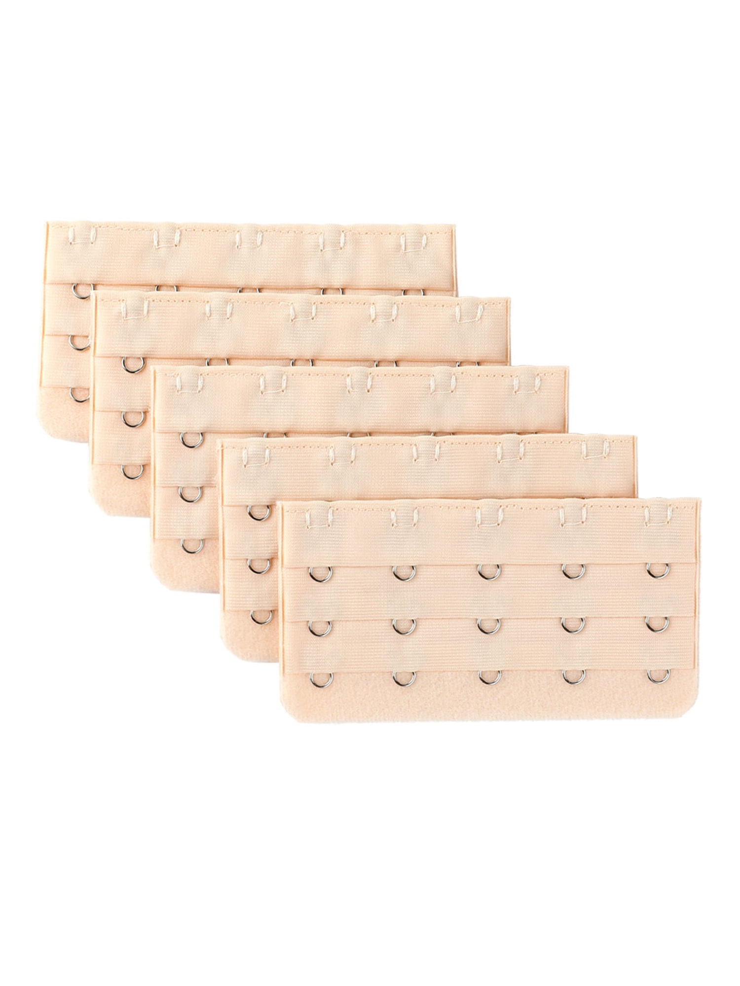 Unique Bargains Women's 3 Rows 5/6 Hooks Bra Extensions Beige 5