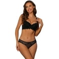 thumbnail image 1 of DARING DIVA Women's Breathable Lace Lingerie Set for Bra and Underwear Black 42 C, 1 of 6