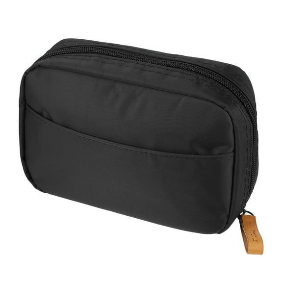 Unique Bargains Women Cosmetic Bag Large Capacity Makeup Storage Bag Pouch Black Red