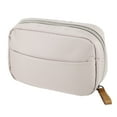 thumbnail image 1 of Unique Bargains Women Cosmetic Bag Pouch Portable Large Capacity Makeup Bag Beige, 1 of 7