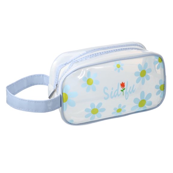 Unique Bargains Women Durable Cosmetic Bag for Vacation Camping Travel Outdoor Activities Blue