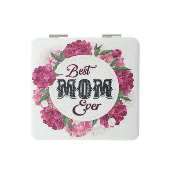 Unique Bargains Women Durable Handheld Mirror for Travel Pink Purple 1 Pc