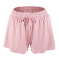 thumbnail image 1 of Unique Bargains Women Flowy Running Shorts High Waisted Workout Shorts Pink Size 2XL, 1 of 7