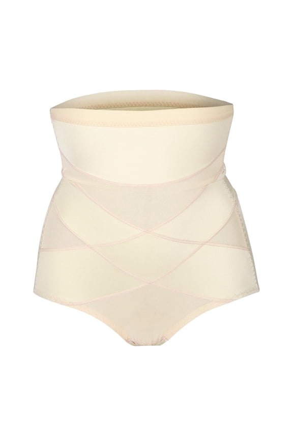 Women High Waist Slimming Body Shaping Tummy Control Shapewear XL Beige