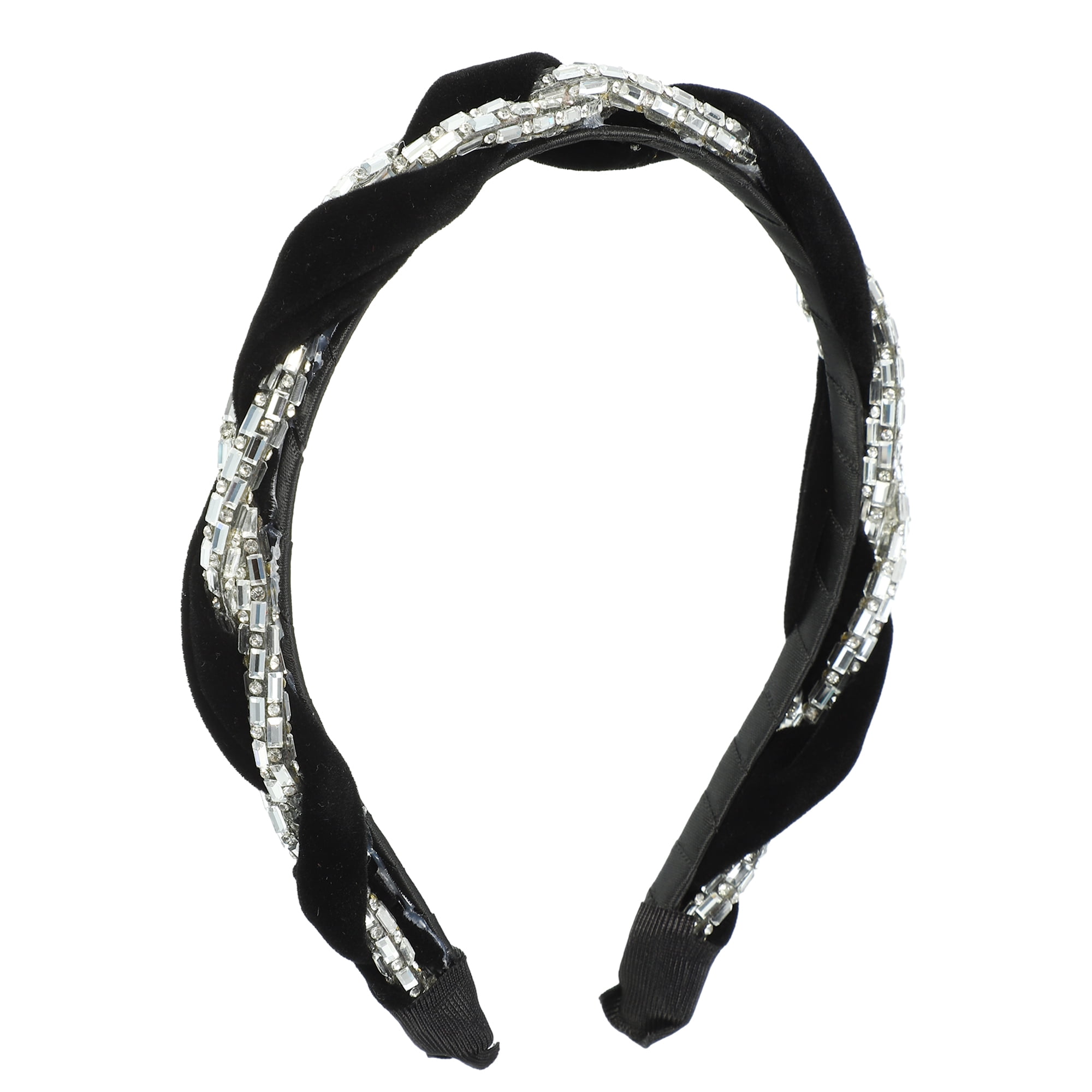 Unique Bargains Women Knotted Headbands Black