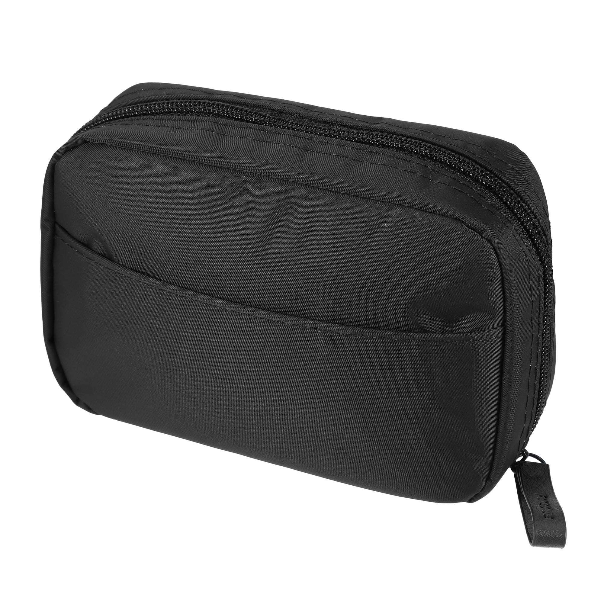 Unique Bargains Women Portable Cosmetic Bag Large Capacity Makeup Pouch Black