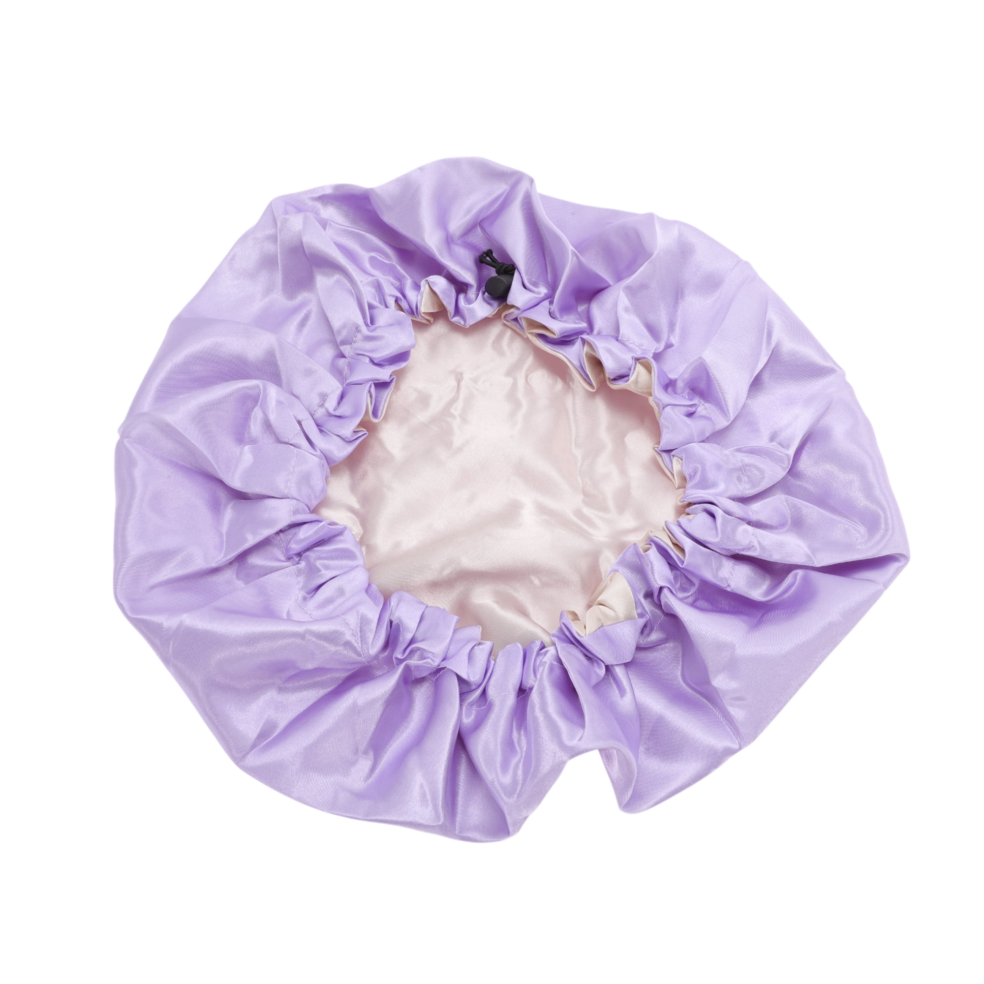 Unique Bargains Women Reusable Shower Cap for Bathroom Hotel 1 Pc Light Purple
