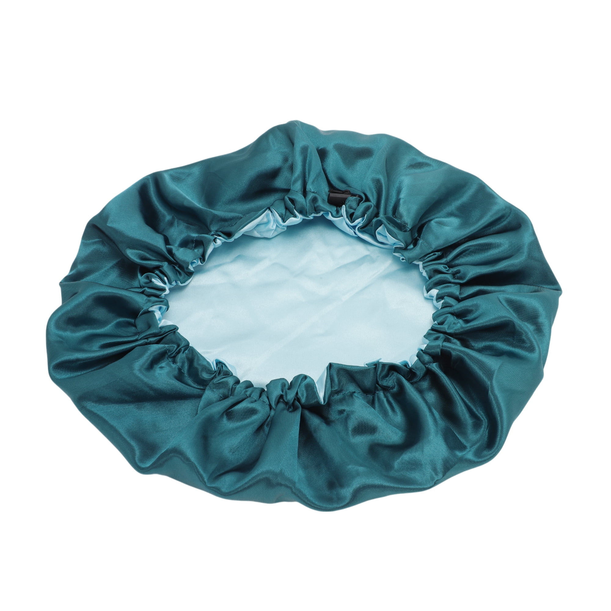 Unique Bargains Women Reusable Shower Cap for Bathroom Hotel 1 Pc Peacock Blue