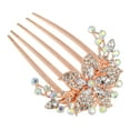 thumbnail image 1 of Unique Bargains Women Rhinestone Inlaid Flower Hair Comb Hair Accessory Hair Side Comb Clips  Rhinestone Head Pieces White, 1 of 7
