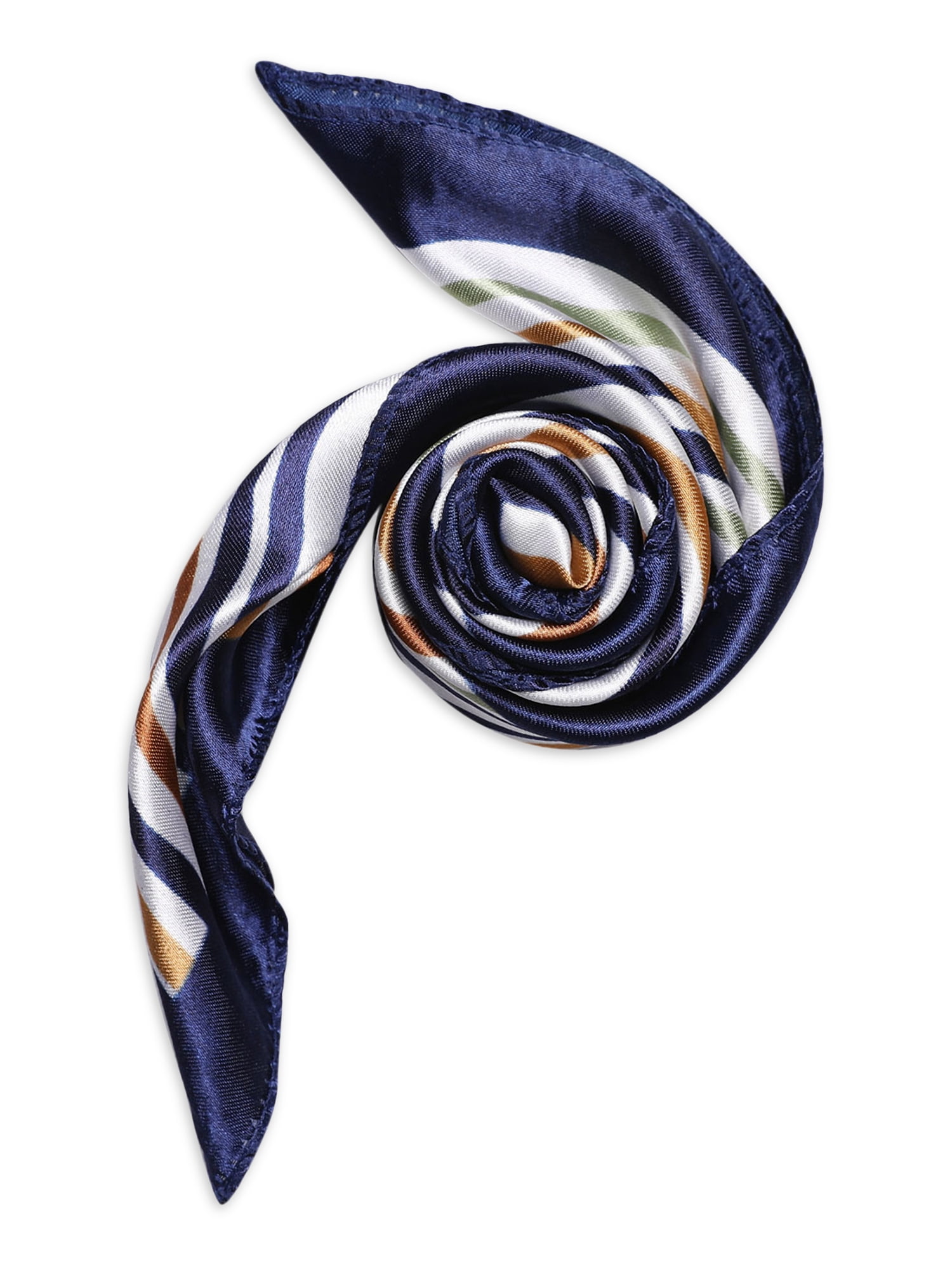 Unique Bargains Women Satin Print Square Scarves Kerchief Neck Scarves 20 x 20""