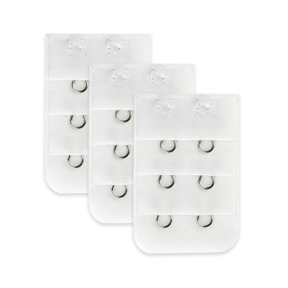Unique Bargains Bra Extender with 3 Rows and 2 Hooks White 3