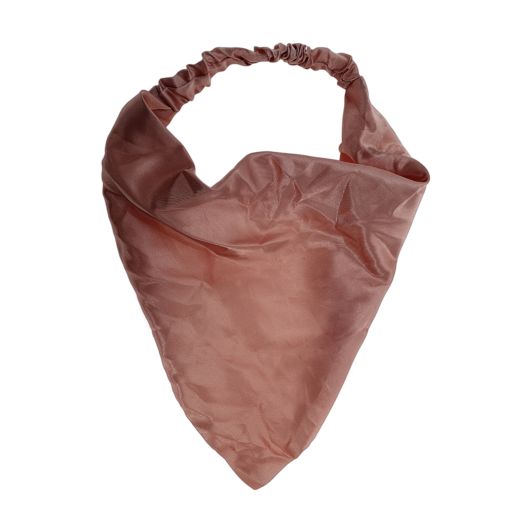 Unique Bargains 1pc Fashion Satin Headwrap for Everyday Use Reddish Brown