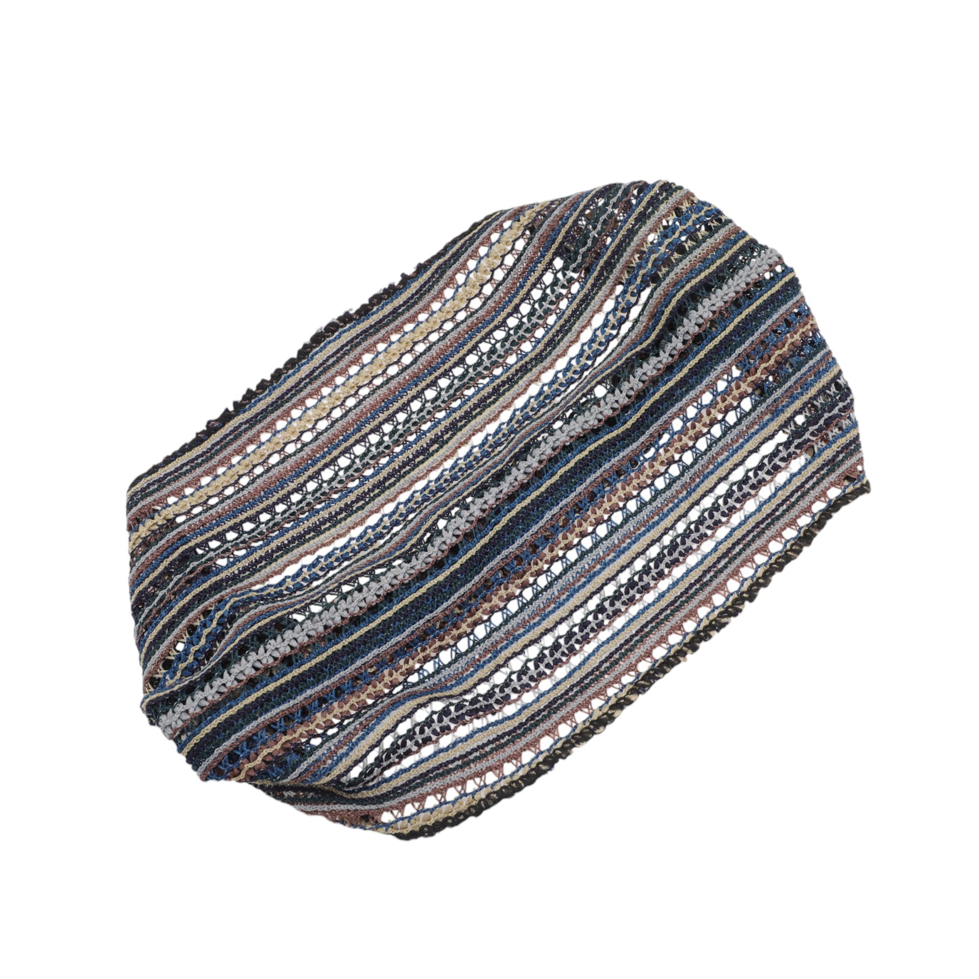 Unique Bargains 1pc Fashion Stripes Wide Headwrap 9.45"x6.69" Blackish Green