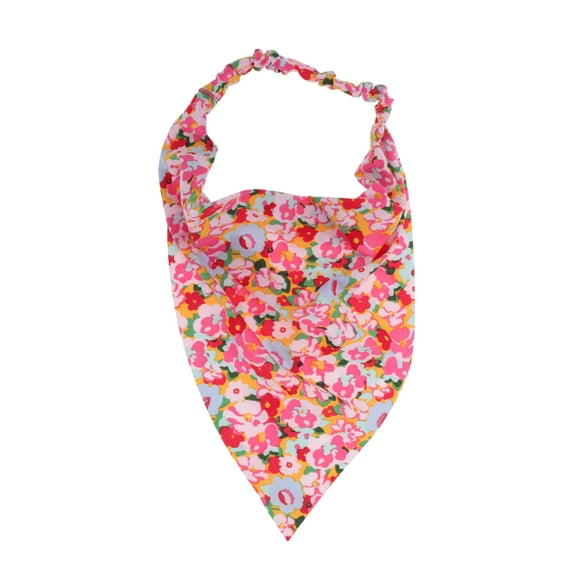 Unique Bargains Women's 1pc Floral Elastic Headwrap for Hair Styling Yellow, Pink, Red