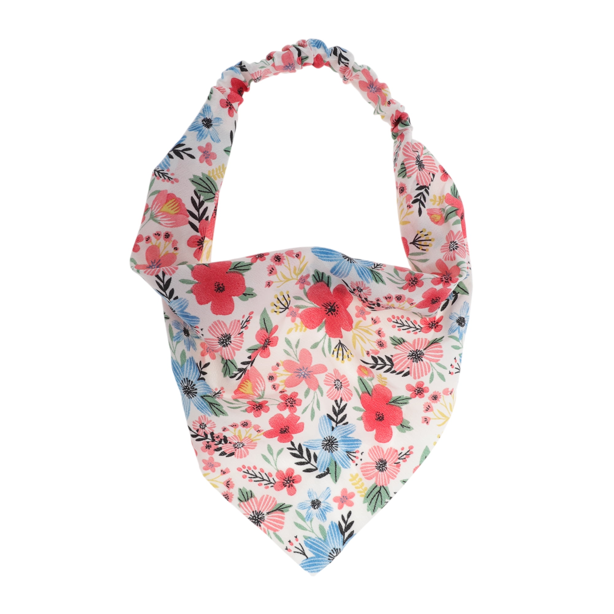 Unique Bargains 1pc Pastoral Style Floral Headwrap for Hair Accessories Red