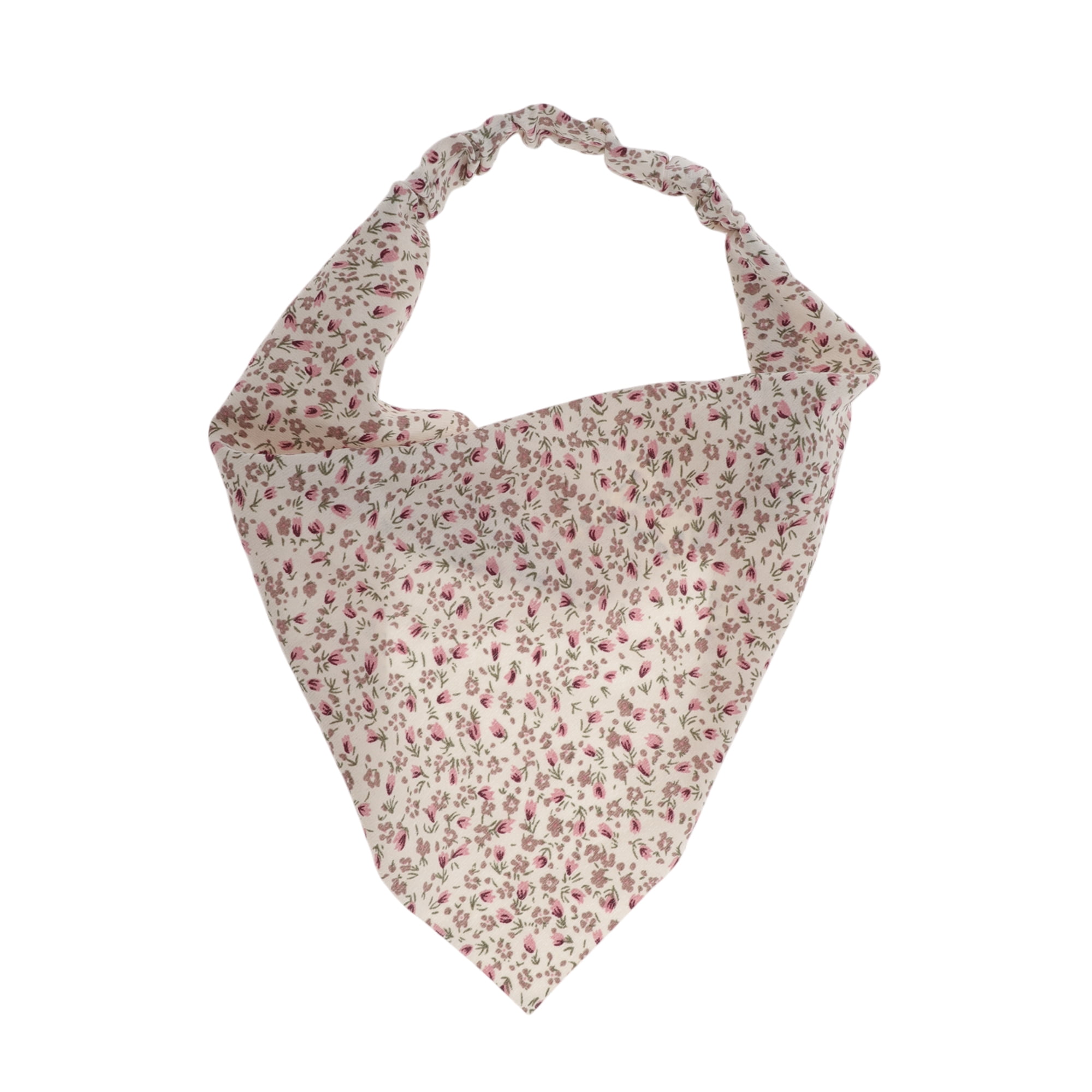 Unique Bargains 1pc Stylish Ditsy Floral Headwrap 9.25''x8.86'' Beige