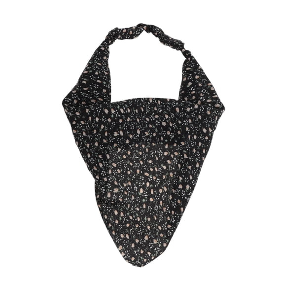 Unique Bargains Women's 1pc Stylish Ditsy Floral Headwrap 9.25''x8.86'' Black
