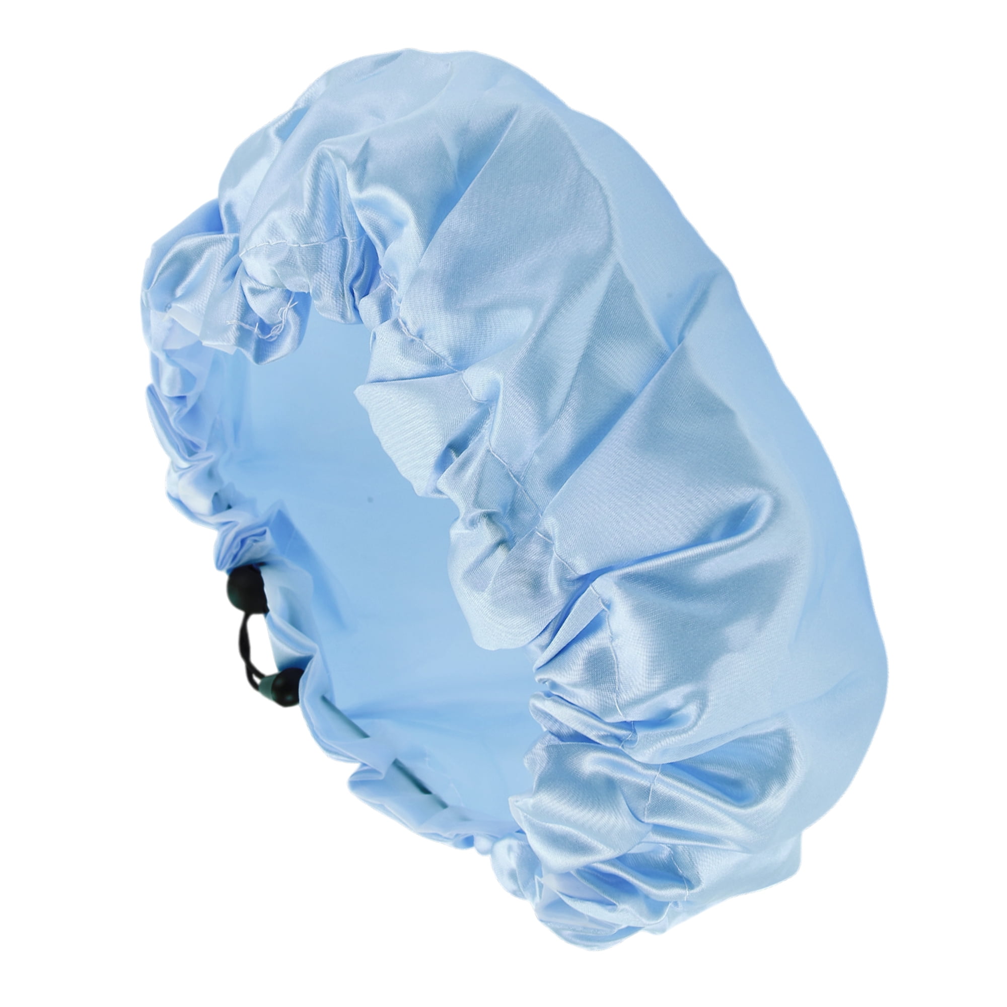 Unique Bargains Women's Adjustable Bath Cap for Bathroom 1 Pc Blue