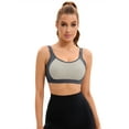 thumbnail image 1 of Unique Bargains Women's Adjustable Straps Bras Fixed Cup U Back Sports Bras S Grey, 1 of 6
