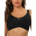 thumbnail image 1 of Unique Bargains Women's Adjustable Straps Full Coverage Mesh Underwire Bras 36C Black, 1 of 6