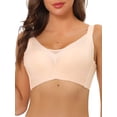 thumbnail image 1 of Unique Bargains Women's Adjustable Straps Full Coverage Mesh Underwire Bras 38C Beige, 1 of 6