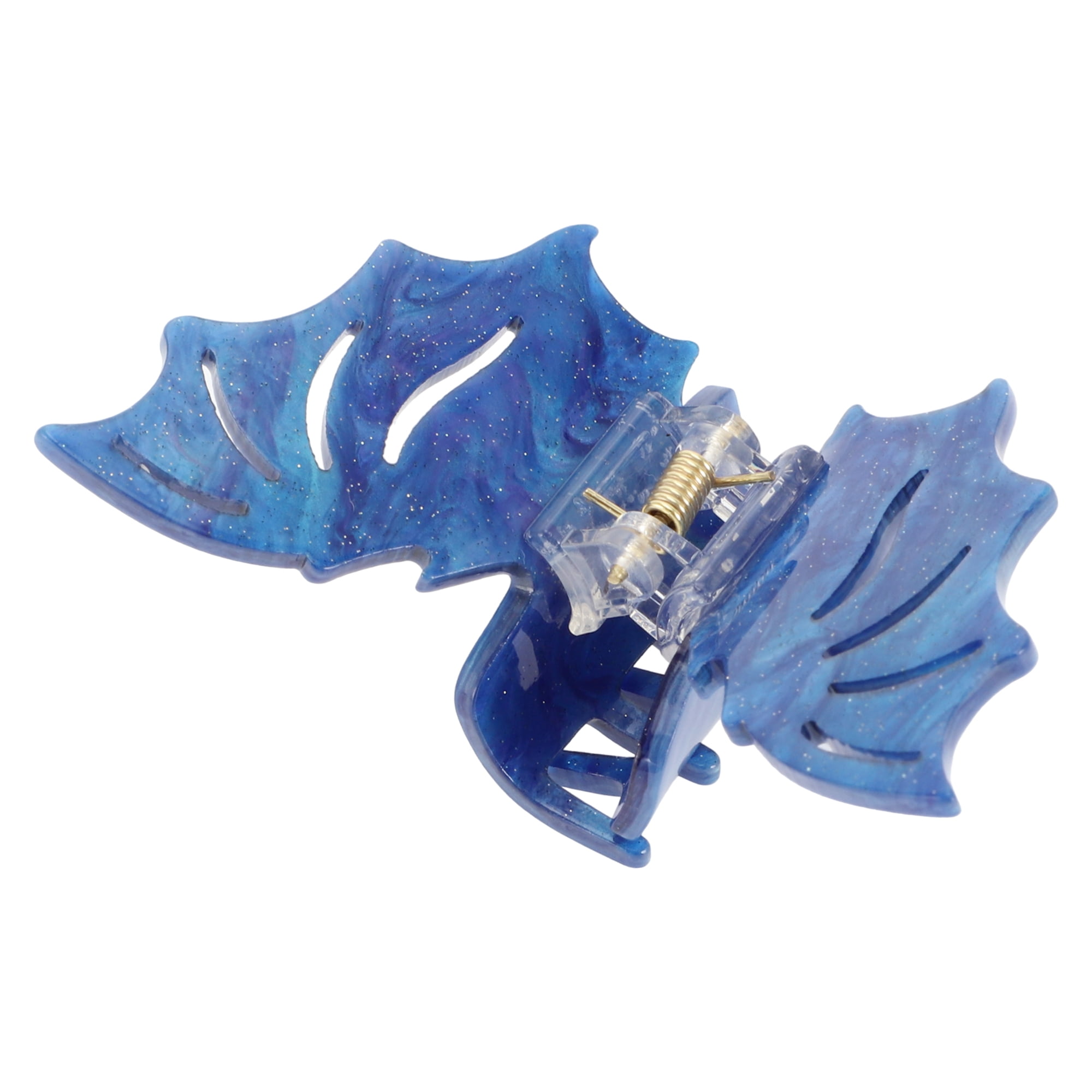 Unique Bargains 1pc Bat Style Hair Clips Hairdo Clip for Women Blue, Purple