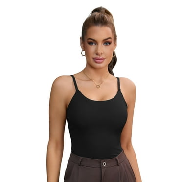 Unique Bargains Women's Body Shaper Cami Vest Tummy Control Shapewear Camisoles S Black