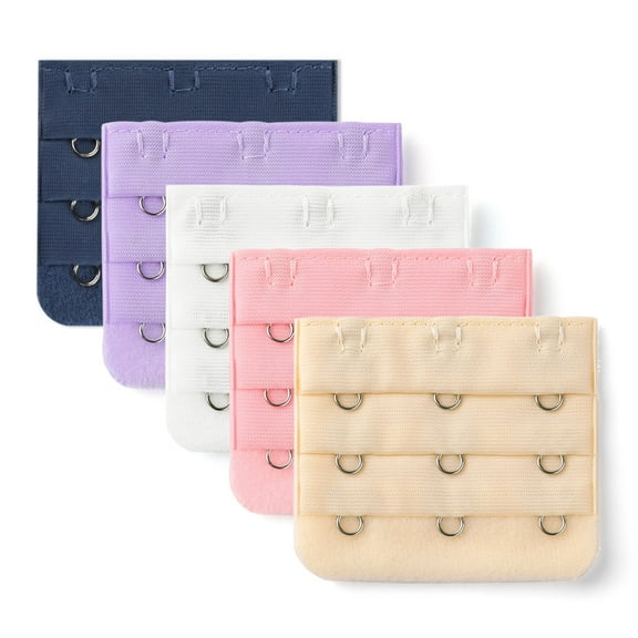 Unique Bargains Women's Bra Extender Strap Extension Buckle 3 Hooks 3 Rows 5 Multicolor 4