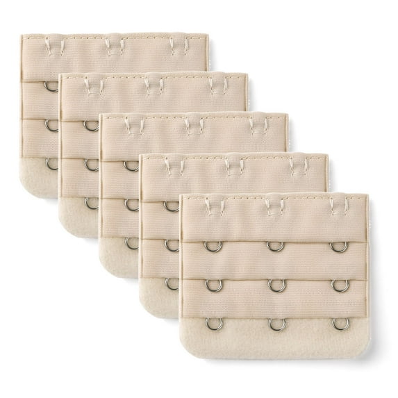 Unique Bargains Women's Bra Extender Strap Extension Buckle 3 Hooks 3 Rows