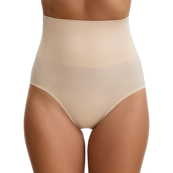 Unique Bargains Women's Briefs Tummy Control Shaping Underwear XL Beige