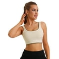 thumbnail image 1 of Unique Bargains Women's Built-in Bra Camisole Padded Workout Tank Tops S White, 1 of 6