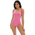 thumbnail image 1 of DARING DIVA Button Bottom Shapewear Cami Slimming Butt Lifter Bodysuit S Pink, 1 of 6