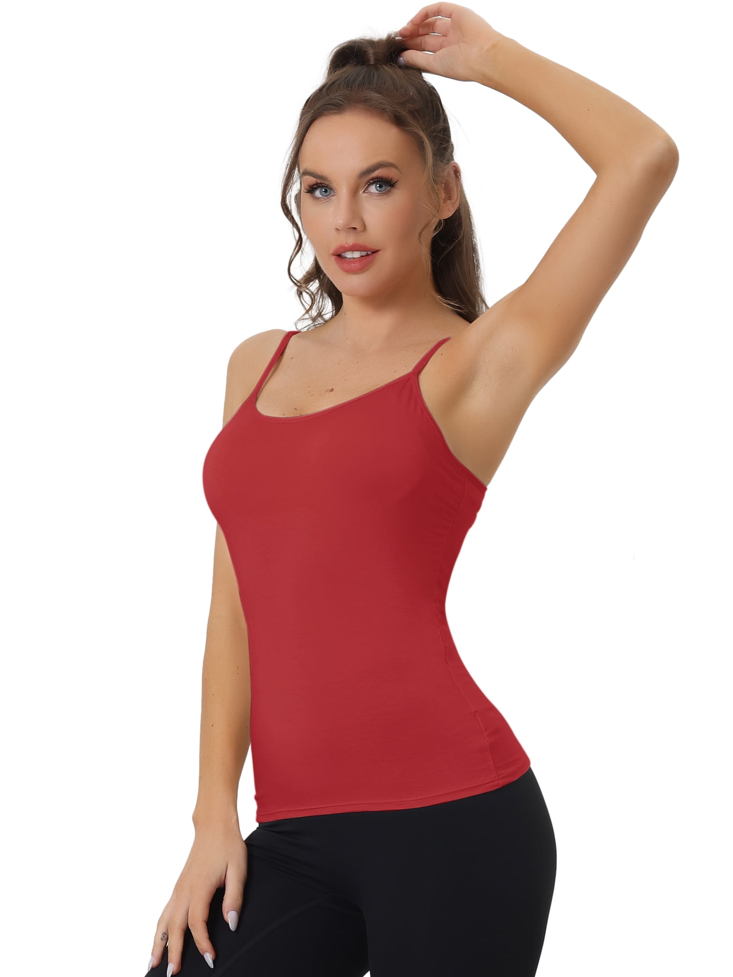 Unique Bargains Women's Padded Camisole Adjustable Spaghetti Strap