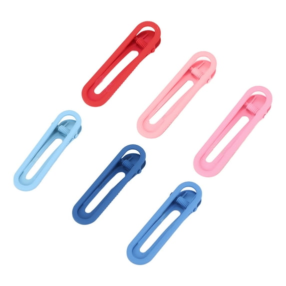 Unique Bargains Women's Classic Fashion Hair Clips 6 Pcs Pink Blue