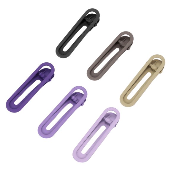 Unique Bargains Women's Classic Fashion Hair Clips 6 Pcs Purple Brown