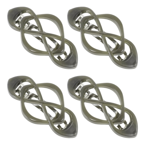 Unique Bargains Women's Classic Grace 3.19"x1.65"x0.98" 4 Pcs Gray