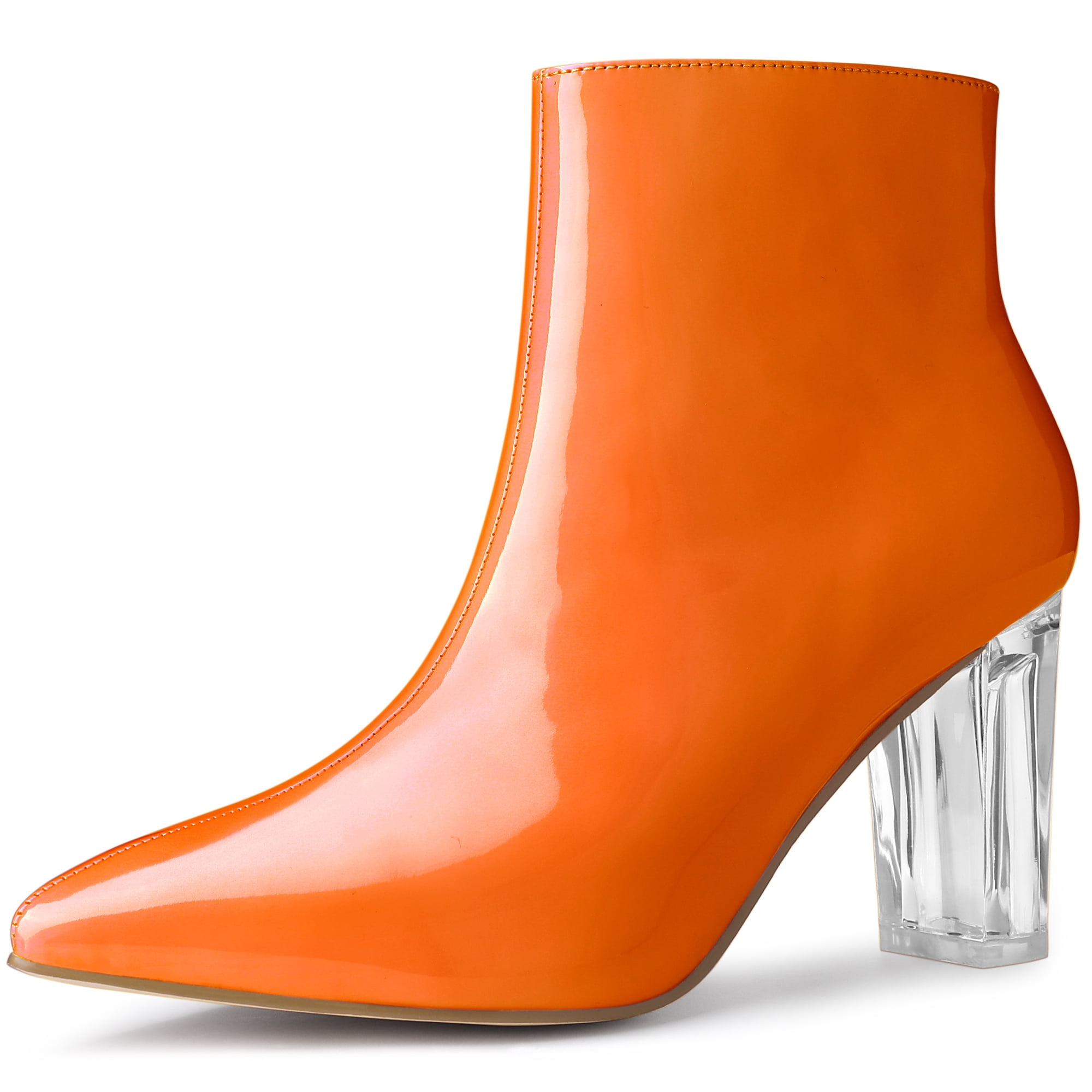 Clear heel boots sale