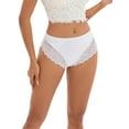 thumbnail image 1 of DARING DIVA Women's Comfortable Briefs Lace Mid-Waisted Underwear Panties White XXL, 1 of 6