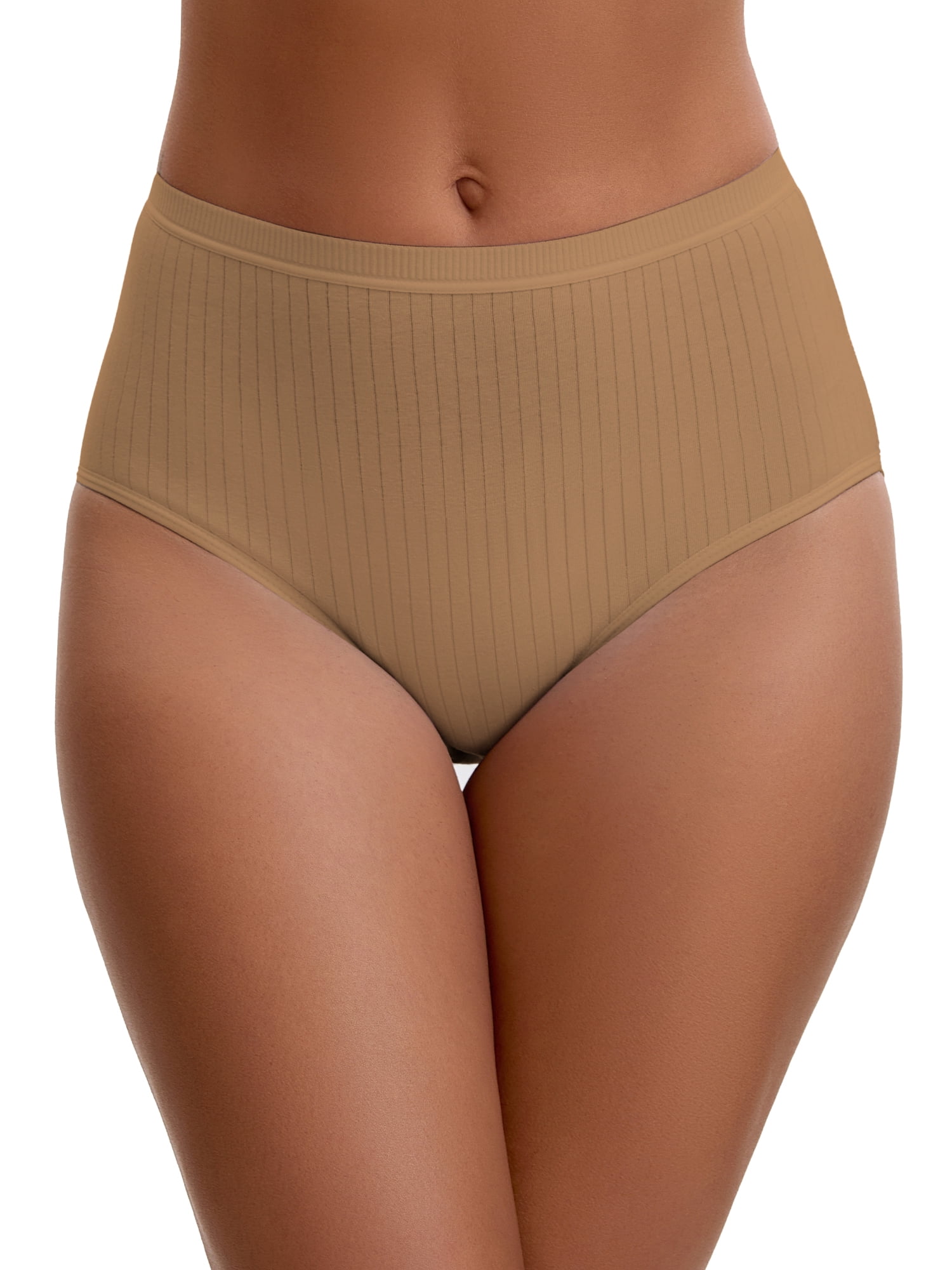 Unique Bargains Women's Cotton High Waist Tummy Control Briefs 2XL Beige